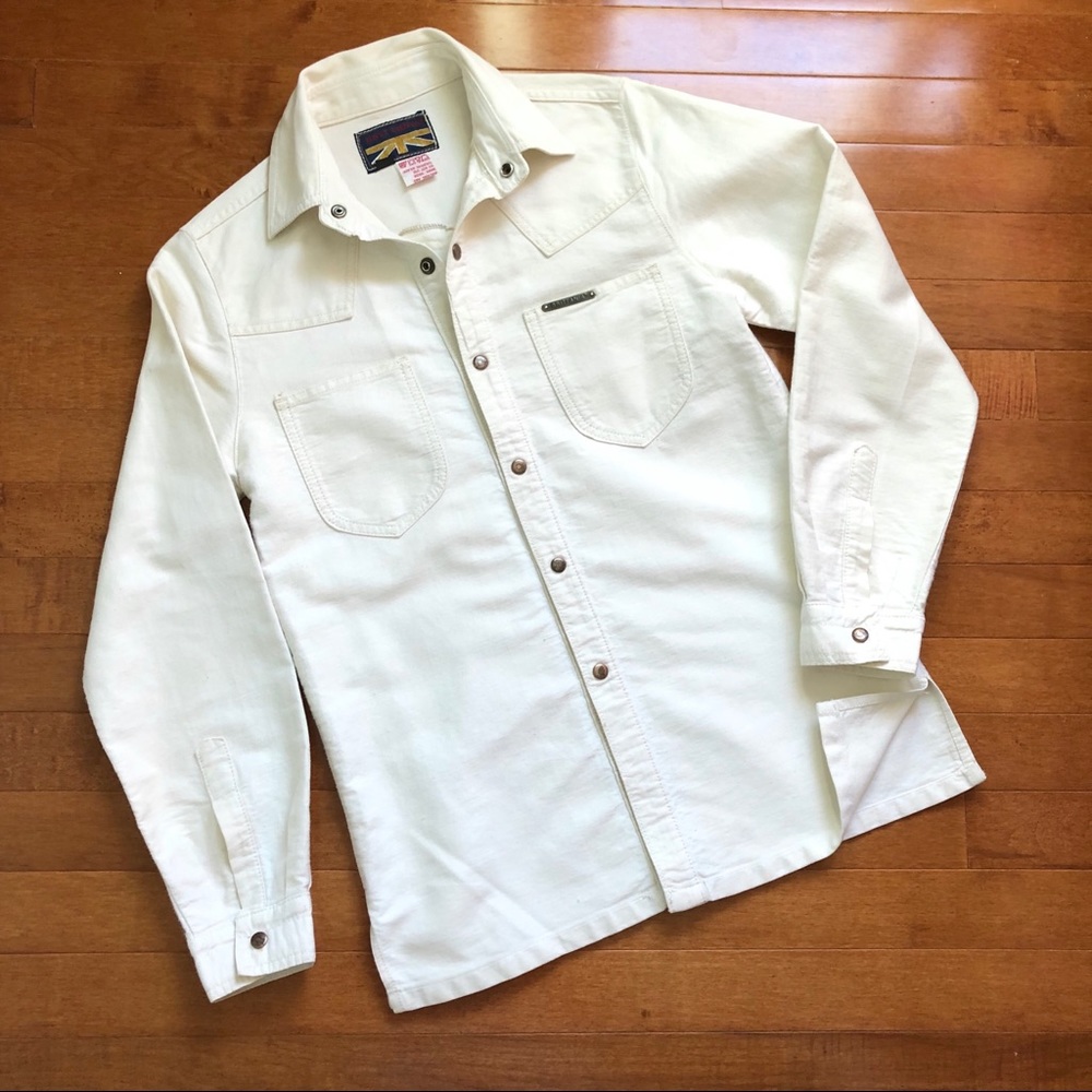 RE: Brittania  Cotton button front shirt